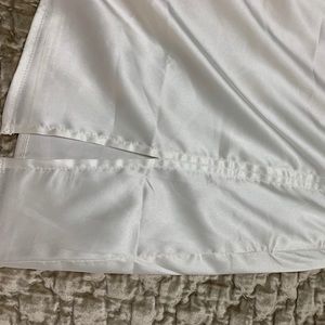 white satin skirt